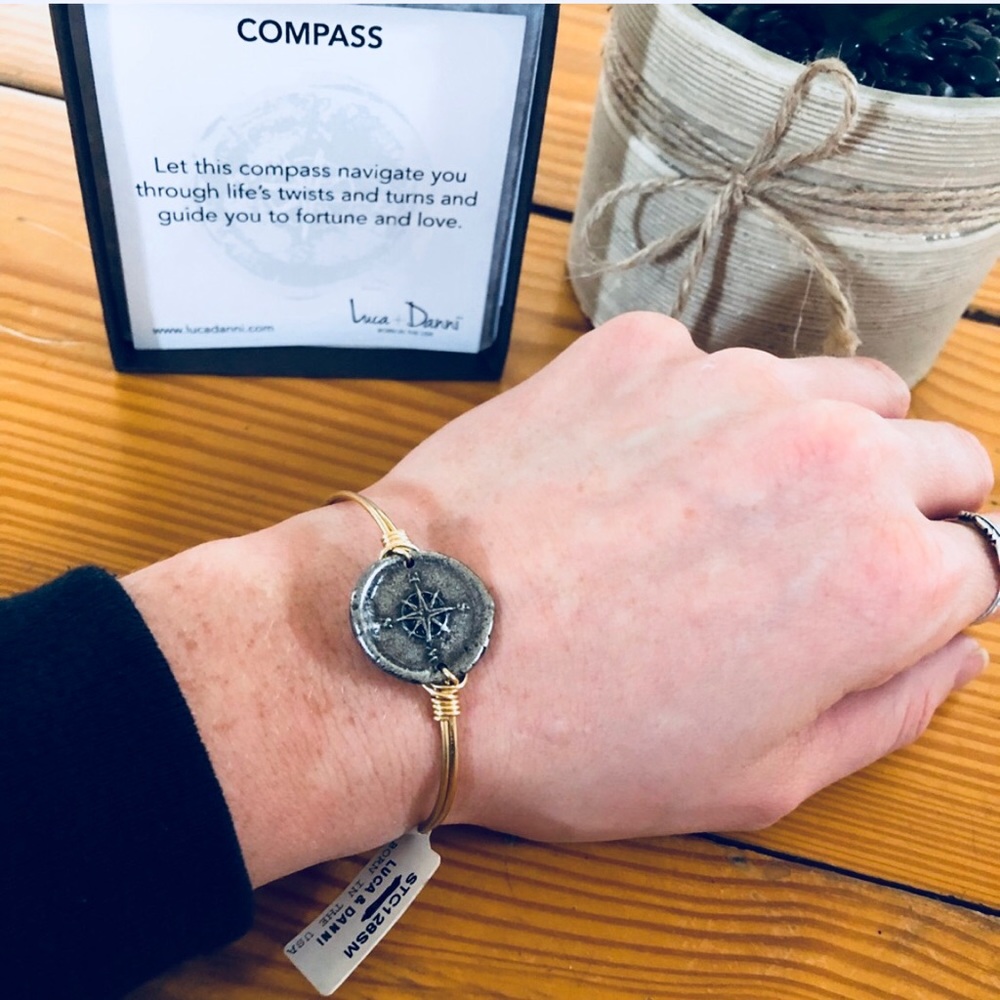 Luca + Danni Gold Compass Bracelet!